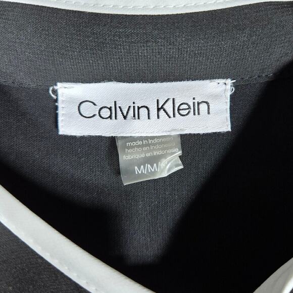 Calvin Klein Blouse Womens Medium Ruffle Front Sleeveless Business Casual Flirty - Picture 4 of 10